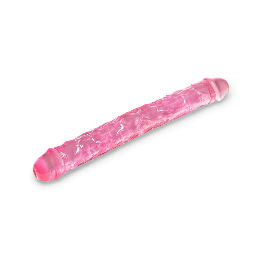 12" Double Ended Pink Jelly Dildo