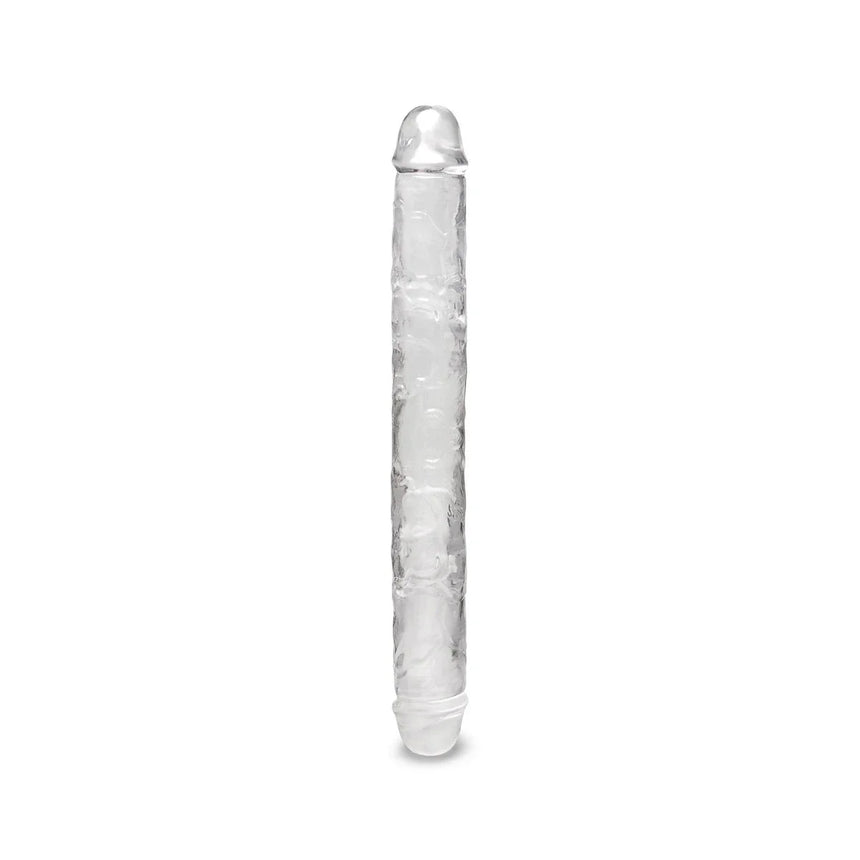 15" Double Ended Clear Jelly Dildo