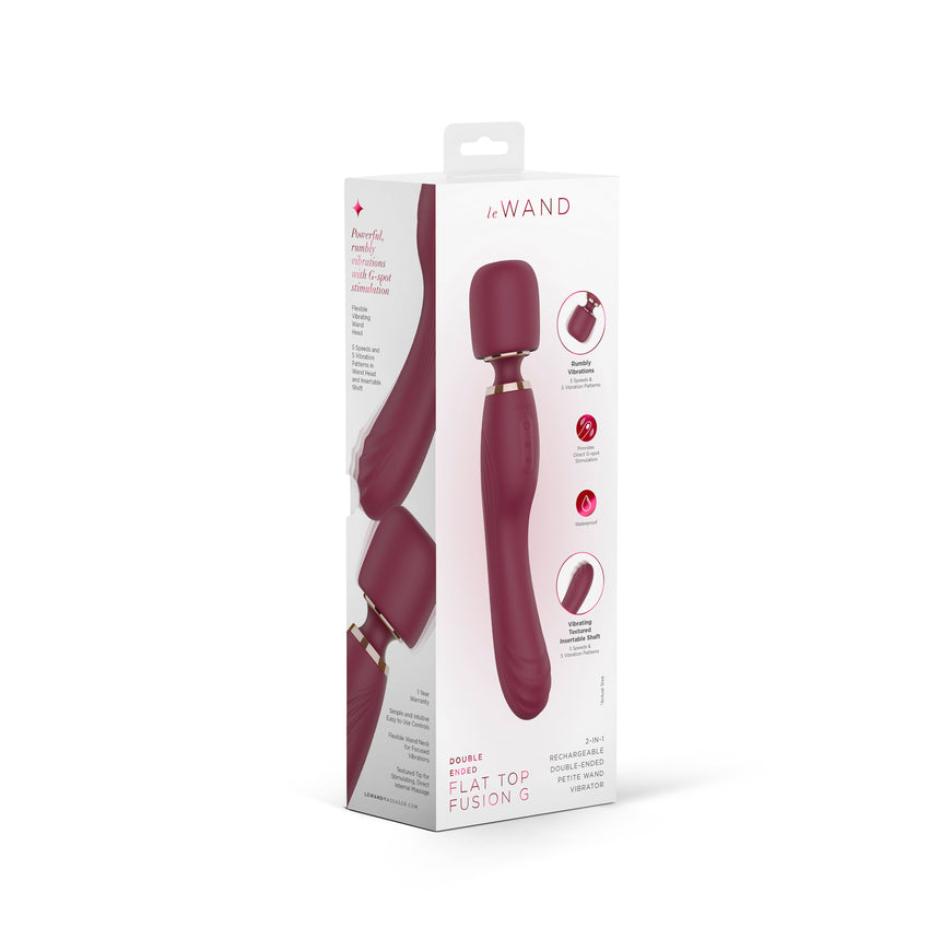 Le Wand Flat Top Fusion G Double-Ended Petite Wand Vibrator