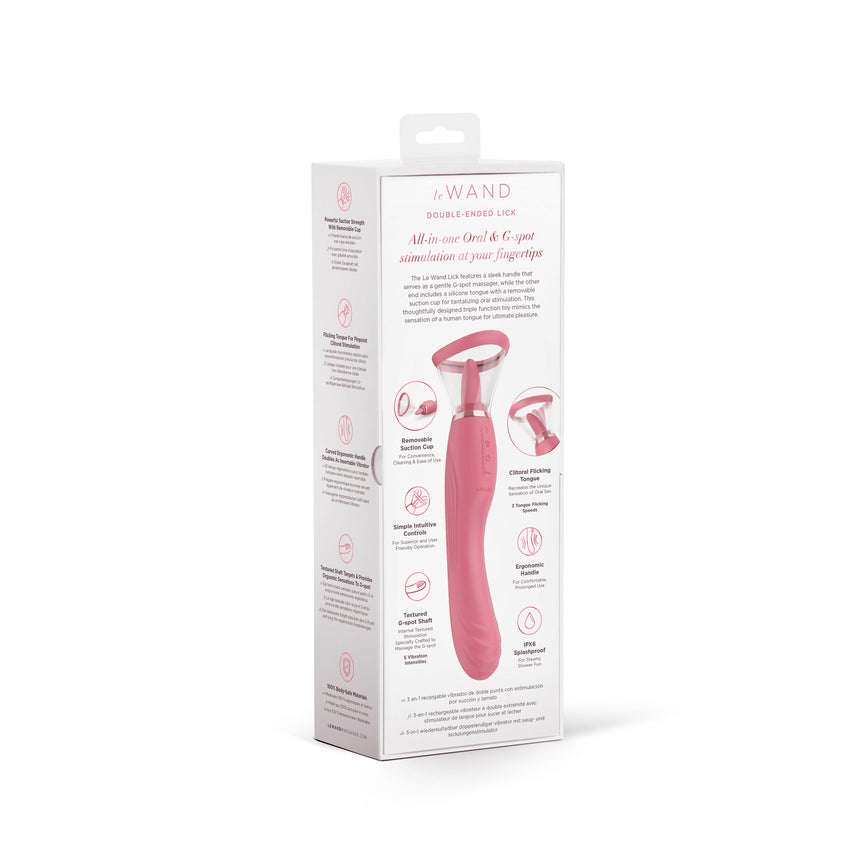 Le Wand Lick 3-In-1 Rechargeable Double-Ended Vibrator