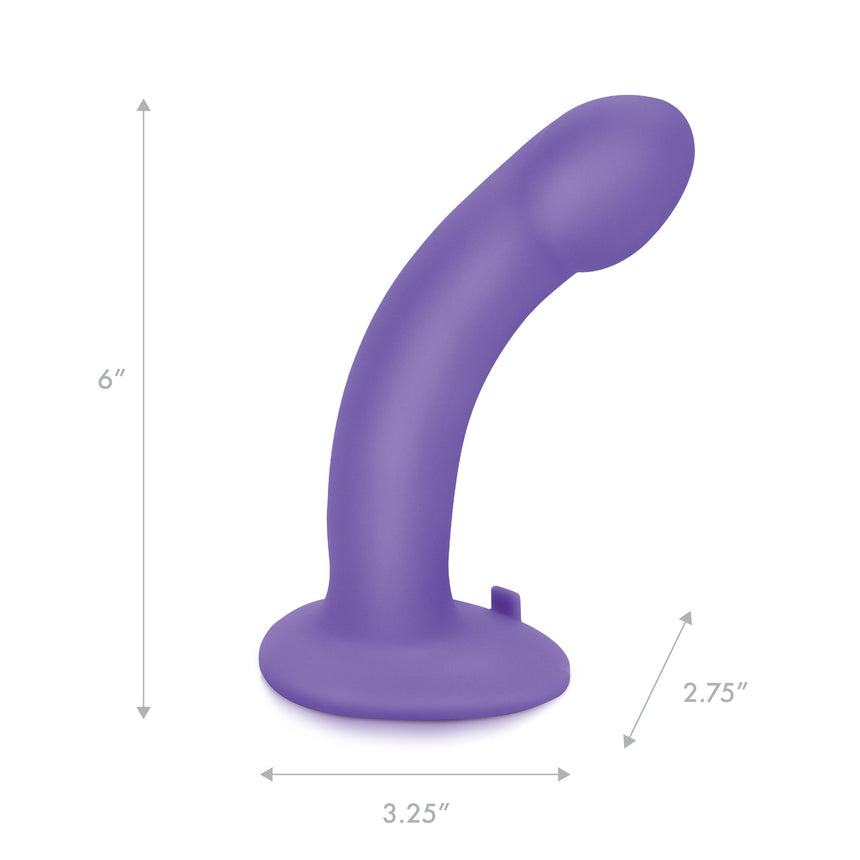 Pegasus 6” Curved Realistic Vibrating Pegging Dildo Set With Harness