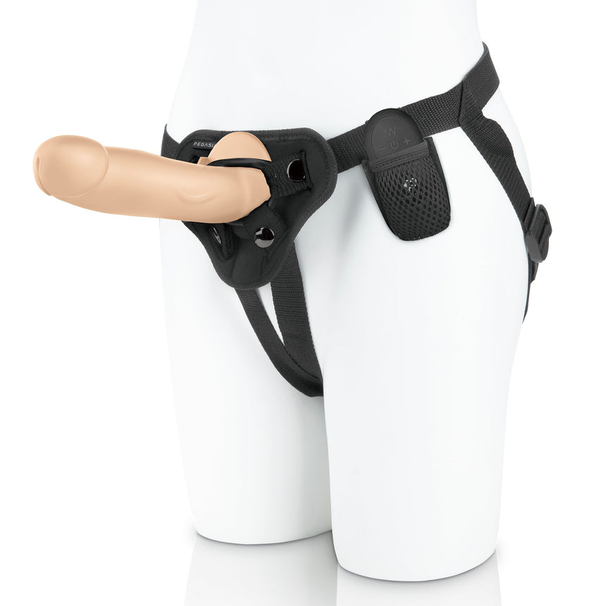 Pegasus 8” Realistic Silicone Vibrating Pegging Dildo Set