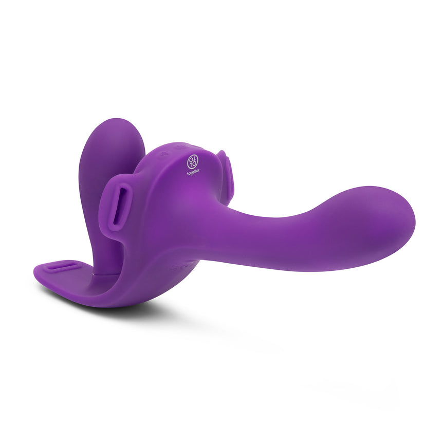 Lock-In Dual-Ended Vibrating Strap-On & Harness Set