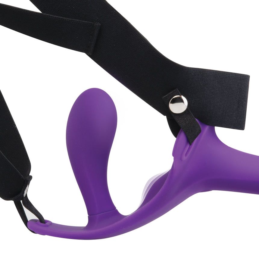 Lock-In Dual-Ended Vibrating Strap-On & Harness Set