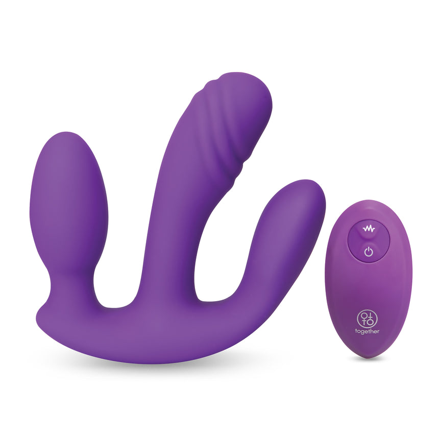 Blended Pleasure Remote Controlled Triple-Pronged Vibrator