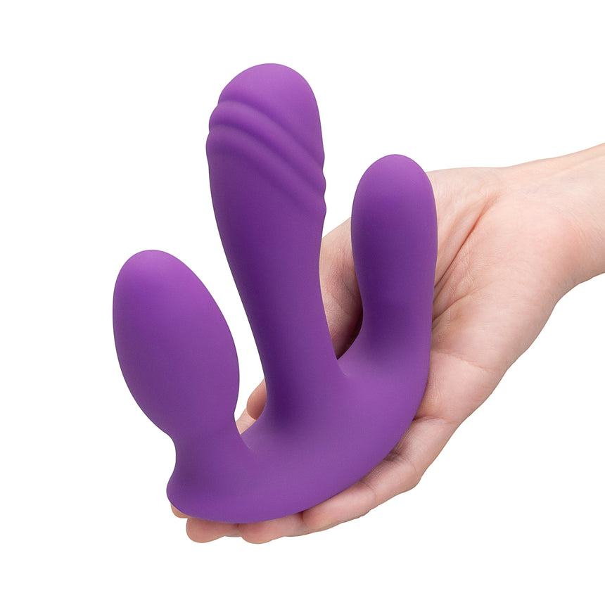 Blended Pleasure Remote Controlled Triple-Pronged Vibrator