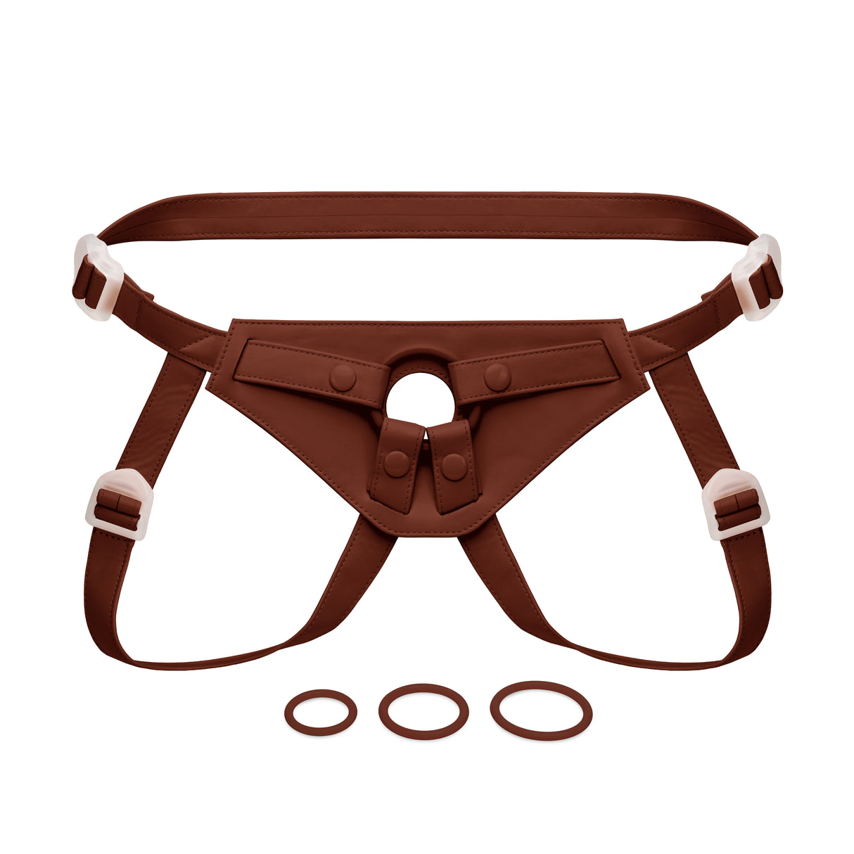 NudeFit FlexCurv Fully Adjustable Unisex Strap-On Harness with 3 O-Rings