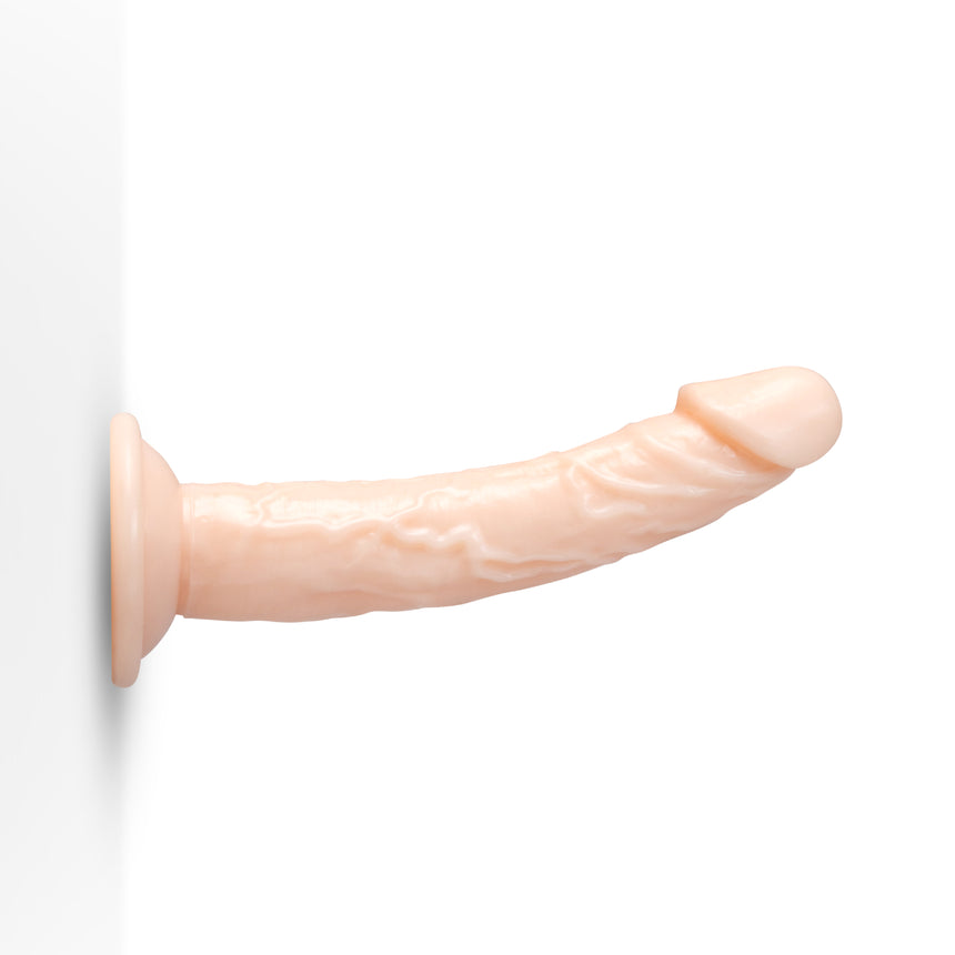 Together Tones 6.75 Inch Realistic Curved Strap-On Dildo with Flared Suction Base