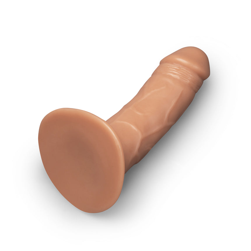 Together Tones 6.5 Inch Realistic Girthy Strap-On Dildo with Flared Suction Base
