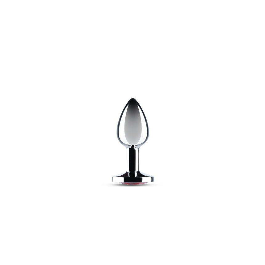 b-Vibe Stainless Steel Jewel Butt Plug Red Small 145g