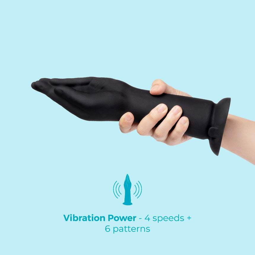 b-Vibe 10.5" USB Rechargeable Vibrating Silicone Realistic Hand Fisting Dildo with Suction Base