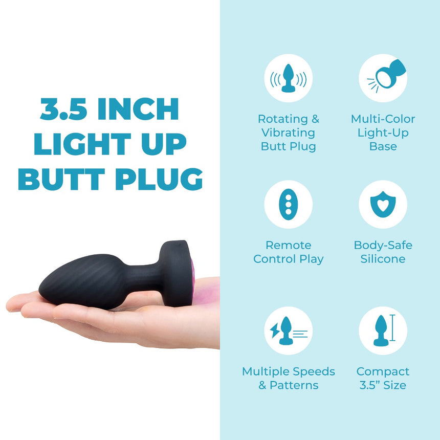 3.5 Inch light up butt plug