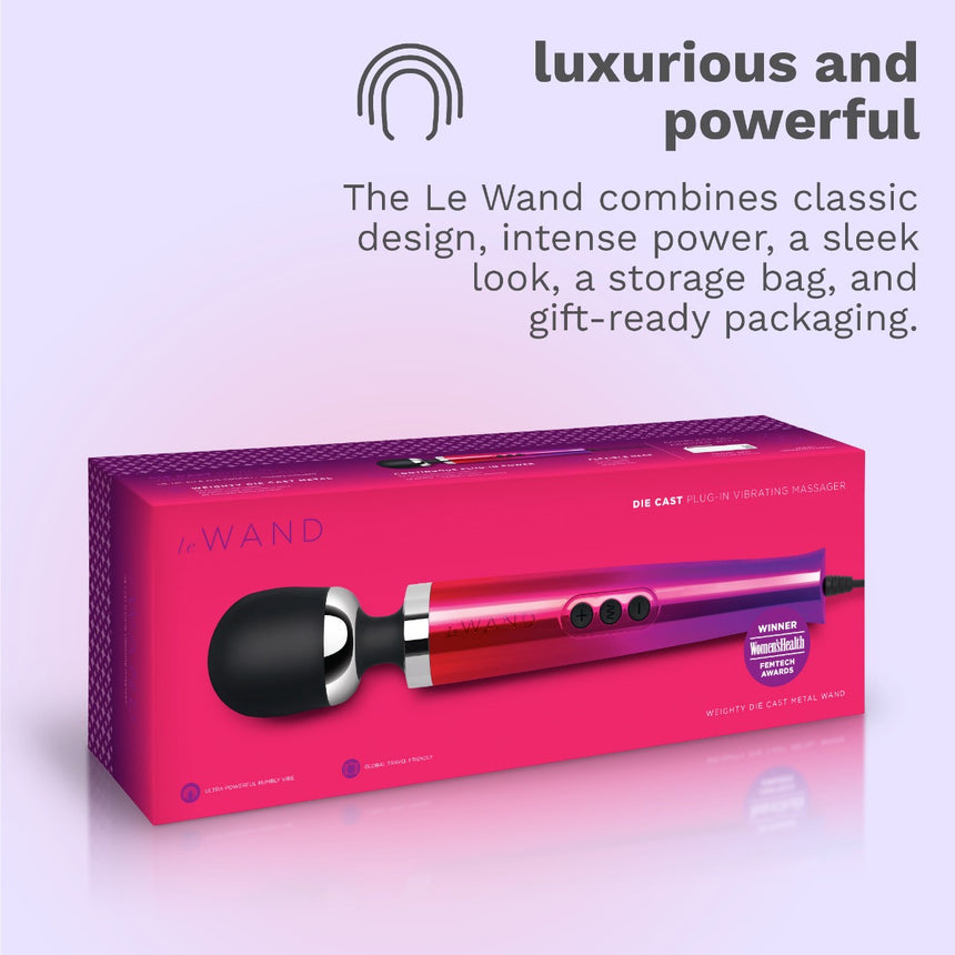 Le Wand Die Cast Plug-In Vibrating Massager