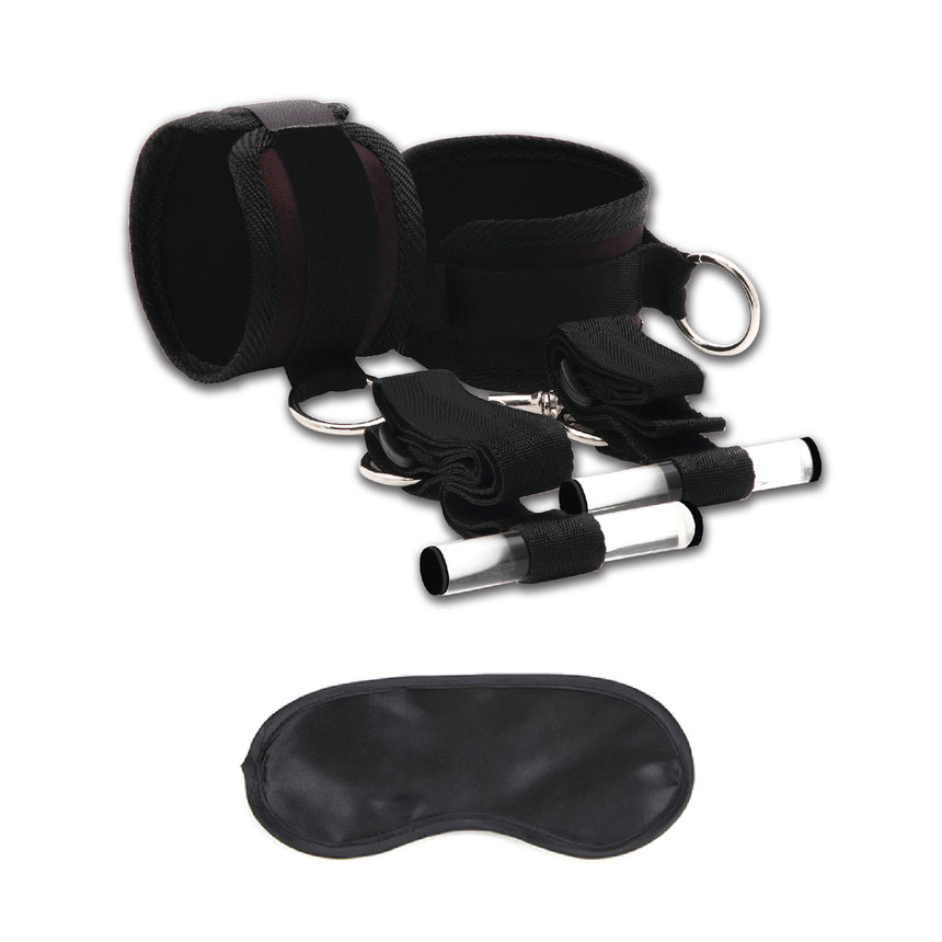 Lux Fetish Closet Cuffs Playful Restraint System with Satin Blindfold