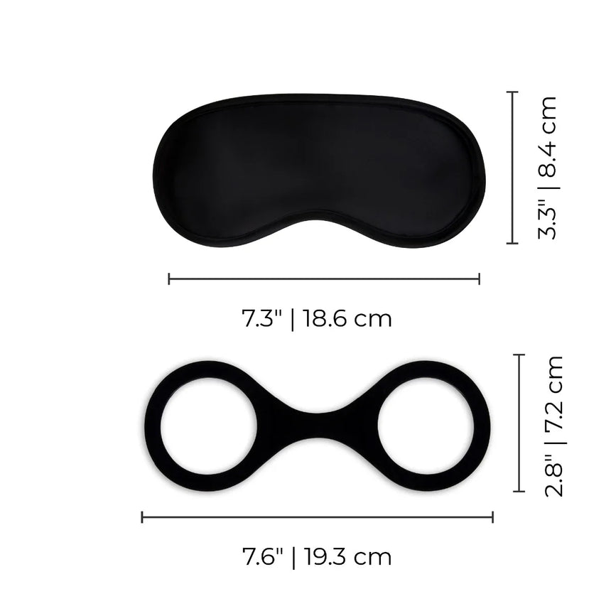 Silicone Cuffs With Eye Mask