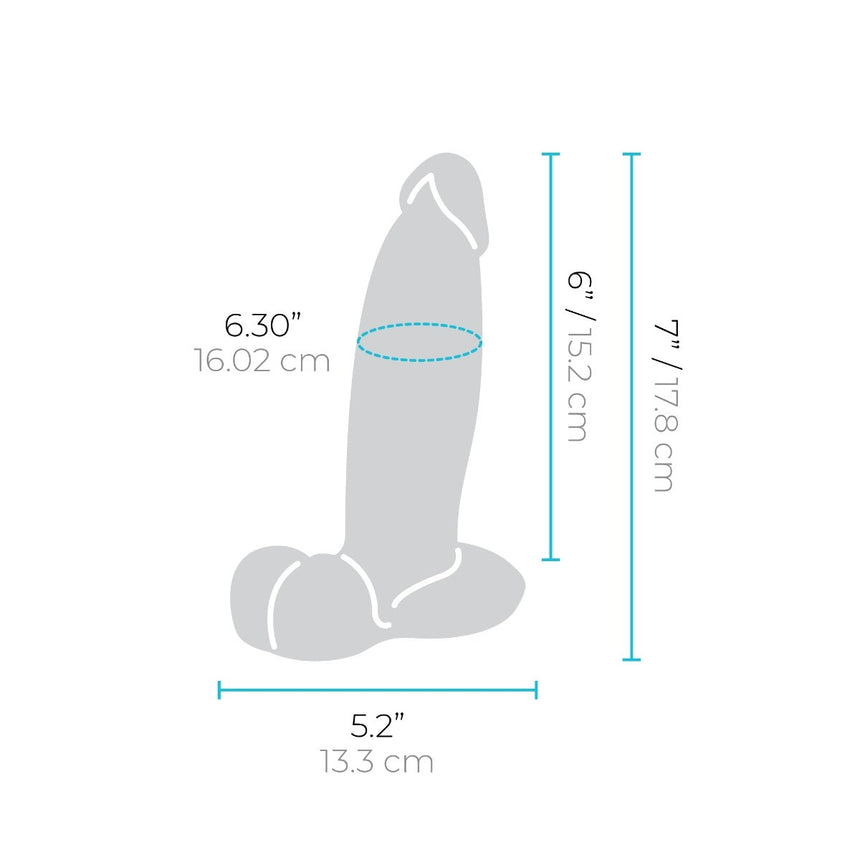 Slipskin Realistic Silicone Dildo - 7" Girthy