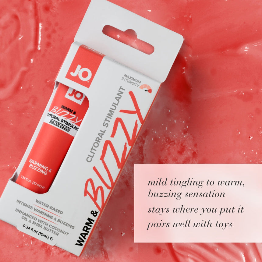 System JO Original Warm & Buzzy Water-Based Clitoral Gel 0.34 Fl.Oz. (10 ml)