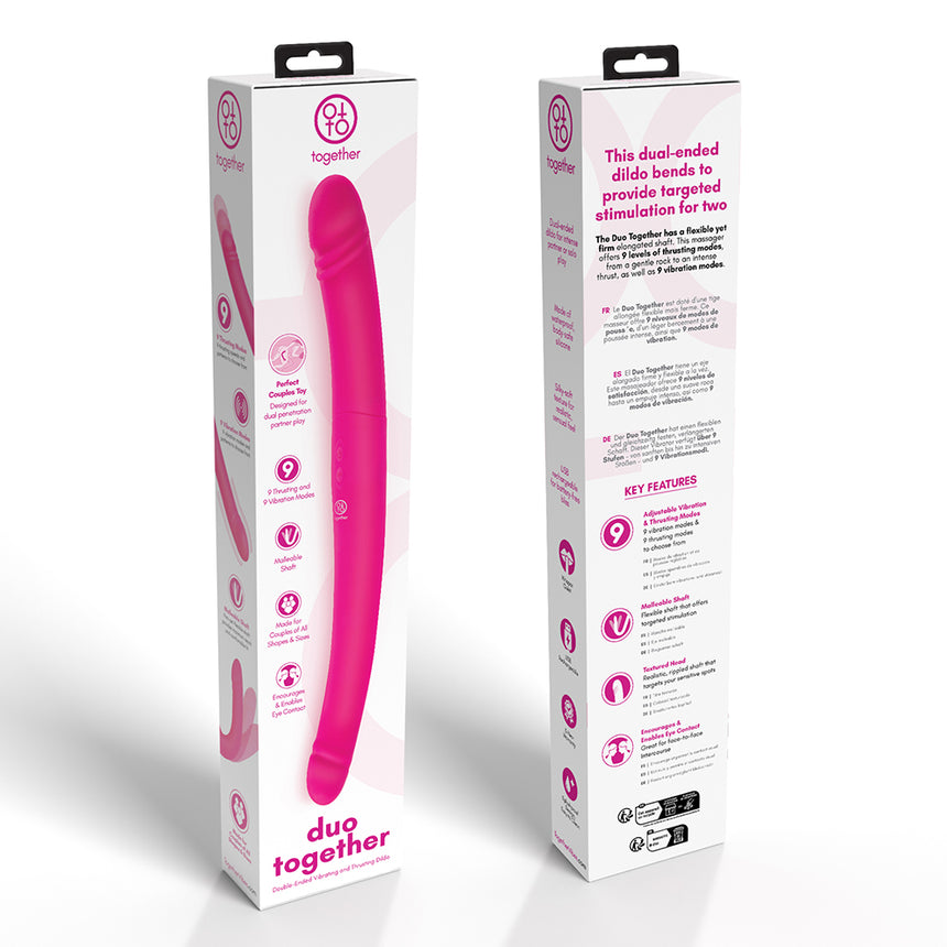 Shop the Together Vibes Duo Together Double Ended Vibrating and Thrusting Dildo