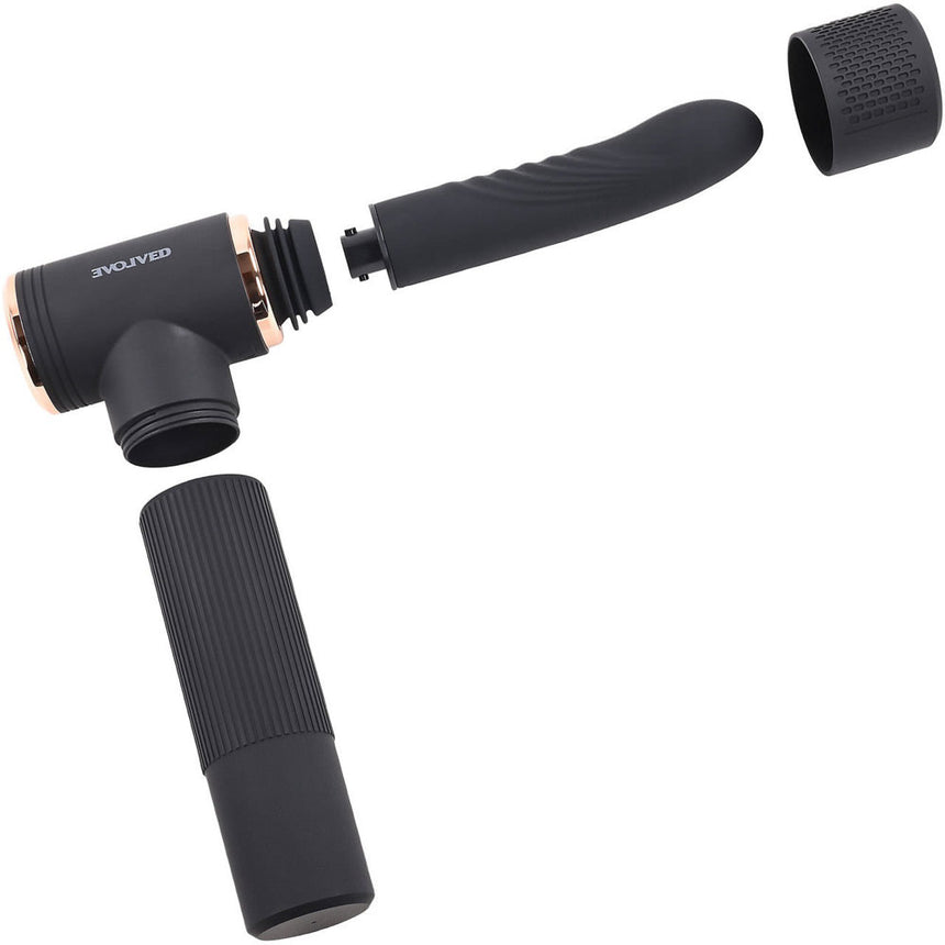 Too Hot to Handle Rechargeable Silicone Thrusting Vibrator With Suction Cup