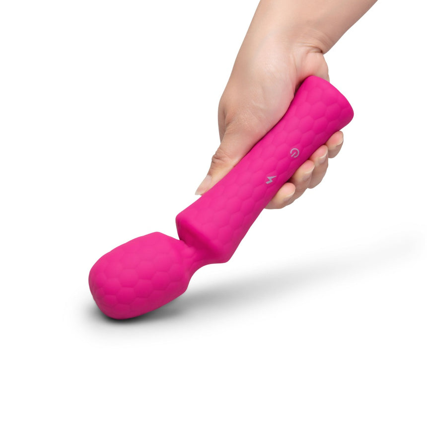 VibeFantasy Love Wand Rechargeable Vibrating Massager Powerful Handheld Pleasure Pink