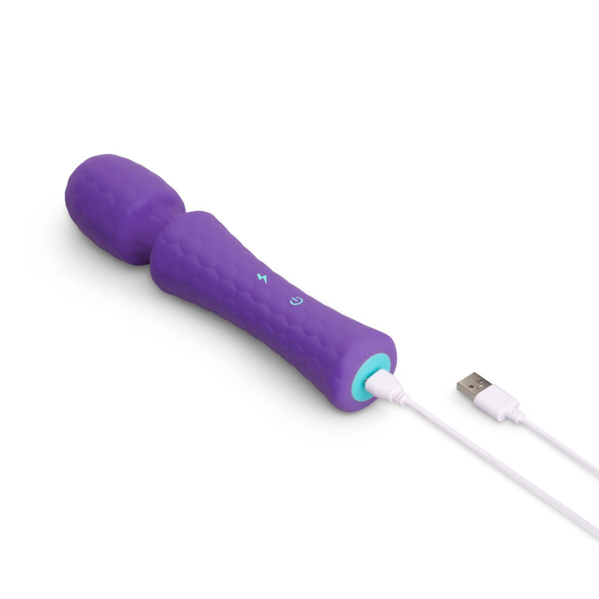 VibeFantasy Love Wand Rechargeable Vibrating Massager Powerful Handheld Pleasure Purple