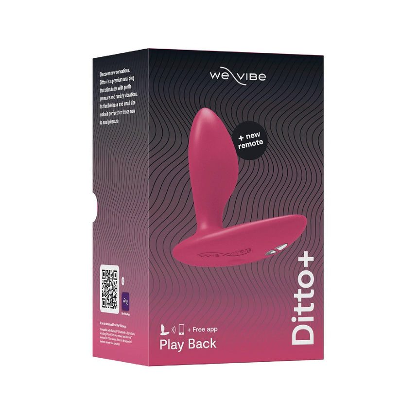 We-Vibe Ditto+ App Compatible Vibrating Rechargeable Silicone Butt Plug with Remote Control