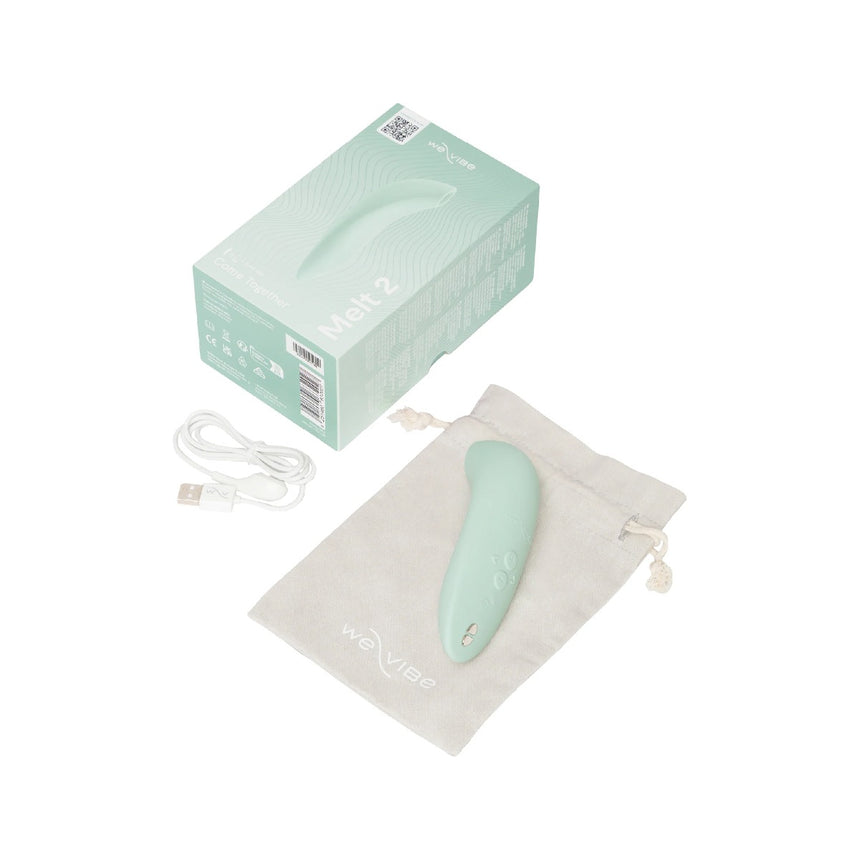 We-Vibe Melt 2 Rechargeable Silicone Clitoral Suction Couples Vibrator Sage