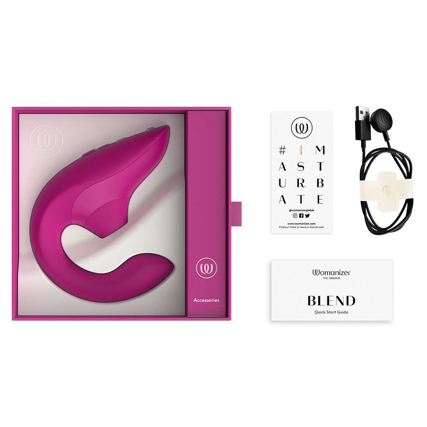 Womanizer Blend Dual Rabbit Vibrator Vibrating Pink