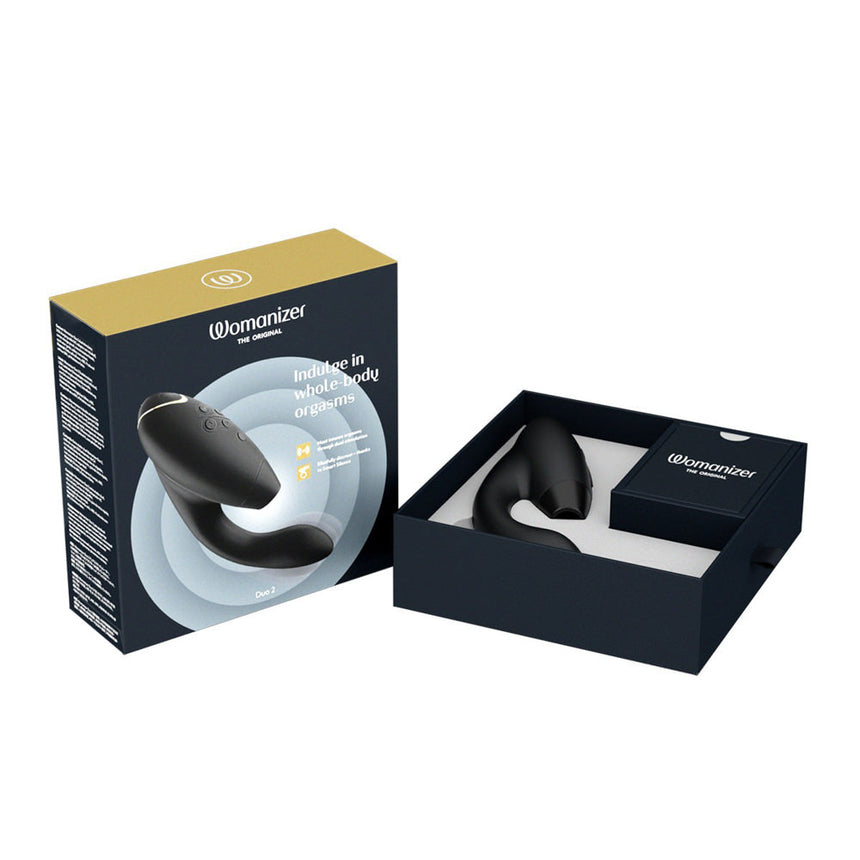 Womanizer Duo 2 Dual Clitoral G-Spot Rabbit Stimulator Black