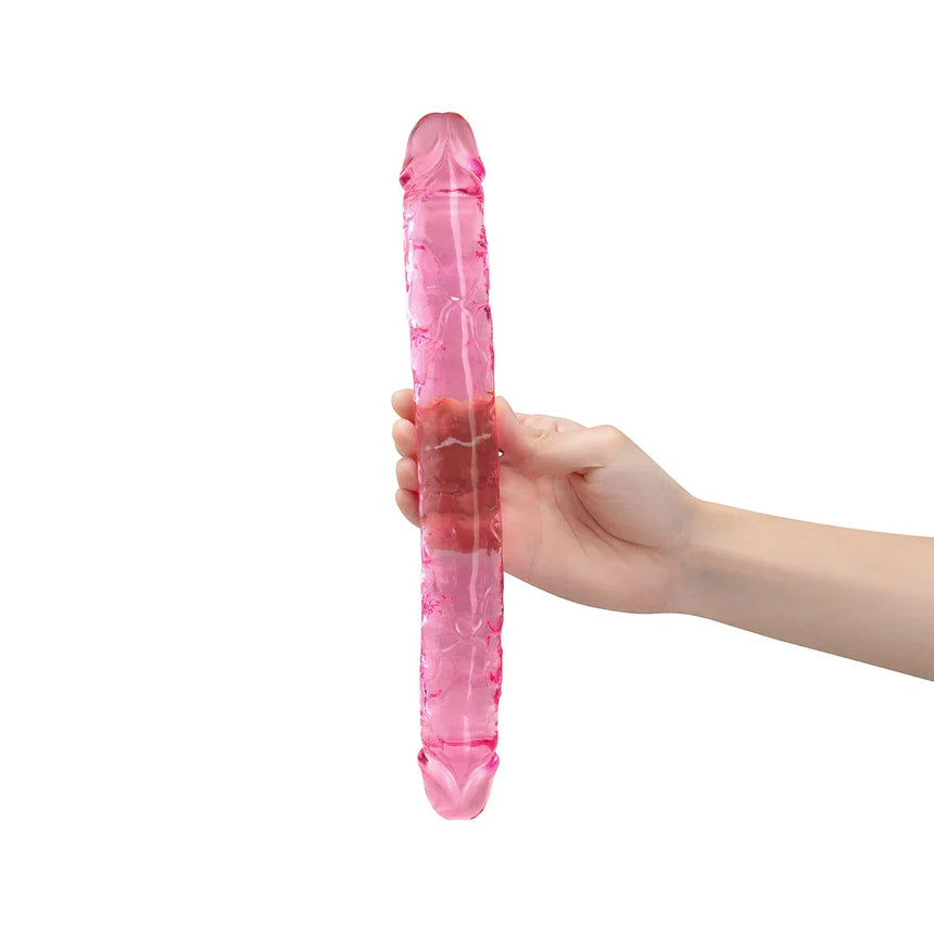 12" Double Ended Pink Jelly Dildo