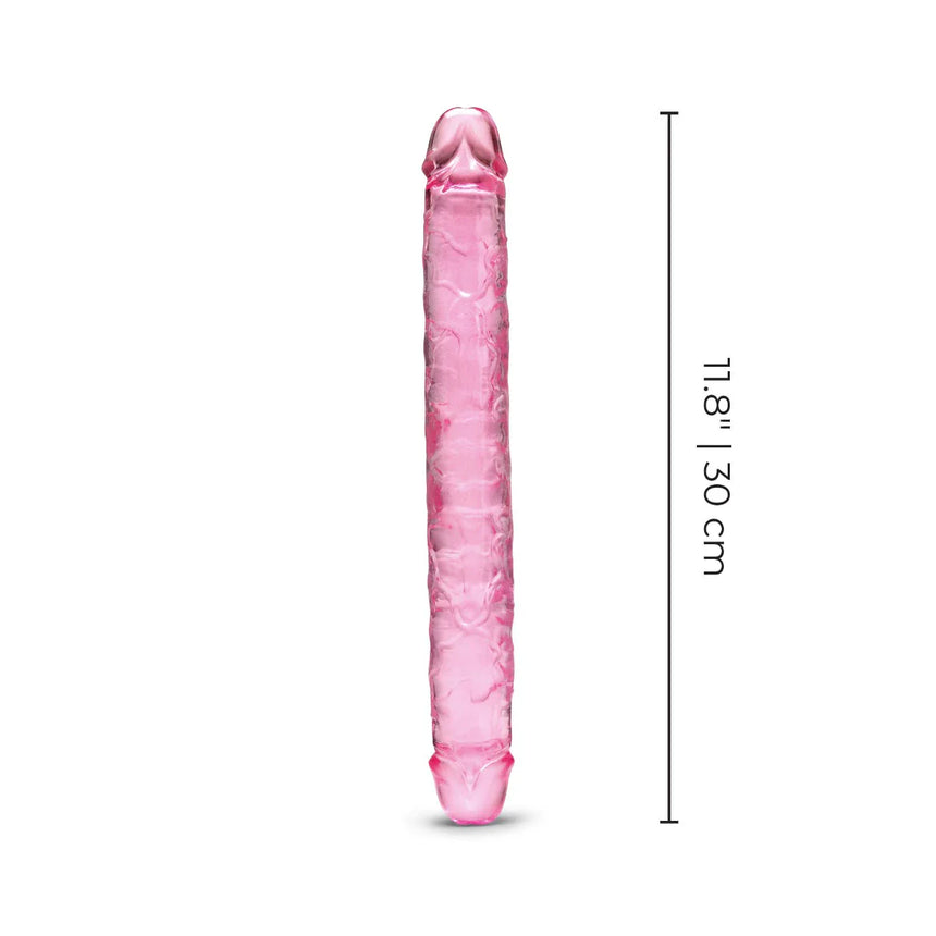 12" Double Ended Pink Jelly Dildo