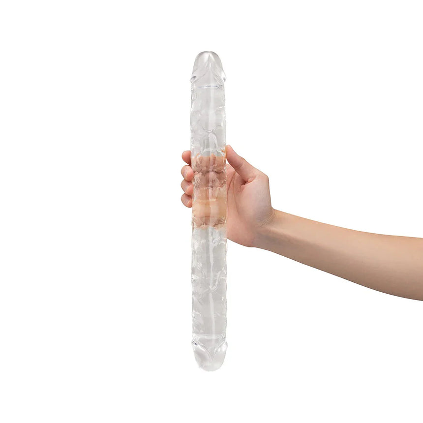 15" Double Ended Clear Jelly Dildo