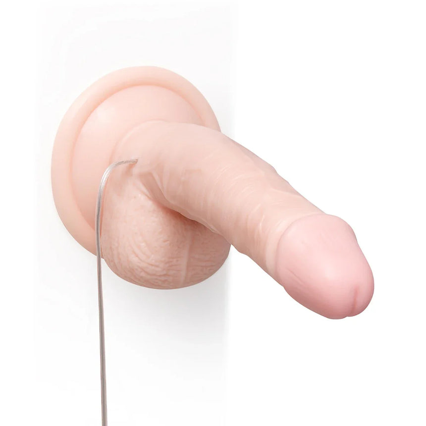 6" Realistic Vibrating Dildo With Suction Cup - Cream