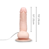 6" Realistic Vibrating Dildo With Suction Cup - Cream