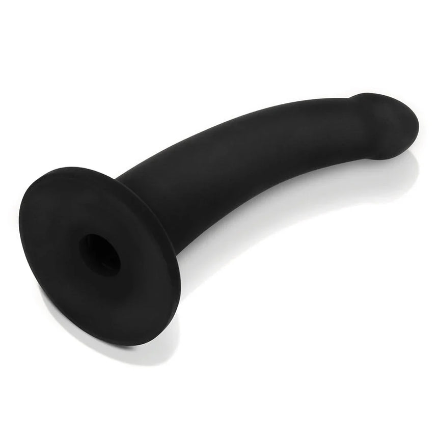 7-Inch Black Silicone Dildo