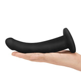 7-Inch Black Silicone Dildo