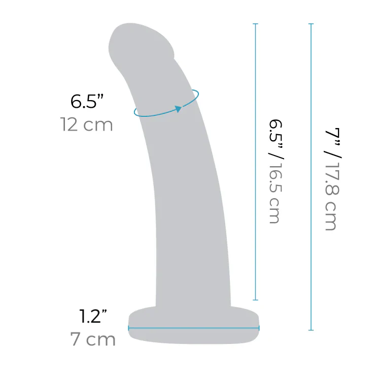 7-Inch Black Silicone Dildo