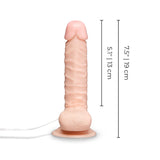 8" Realistic Vibrating Dildo With Suction Cup - Cream