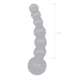 5” Curved Glass Beaded Dildo