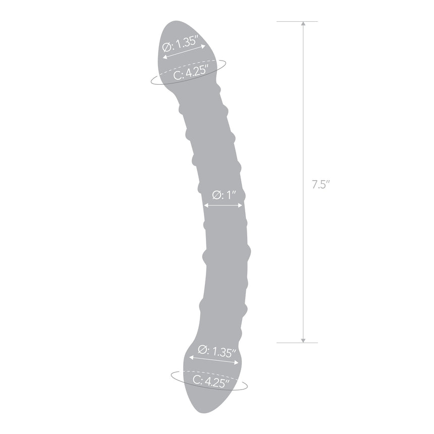 10” Double-Trouble Glass Dildo