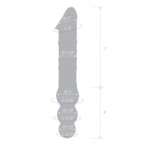 12” Double-Ended Glass Dildo With Anal Beads