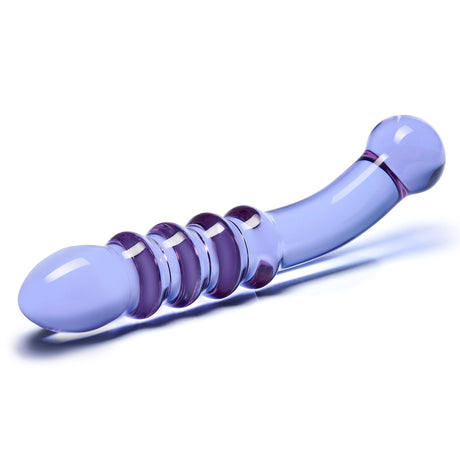 9” Purple Rain Ribbed Dildo