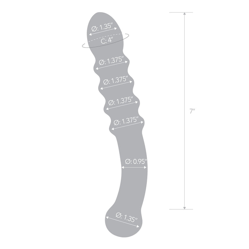 9” Purple Rain Ribbed Dildo