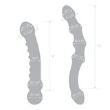 2-Piece Double-Pleasure Glass Dildo Set