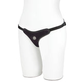 Black Velvet Bikini Strap-On Harness