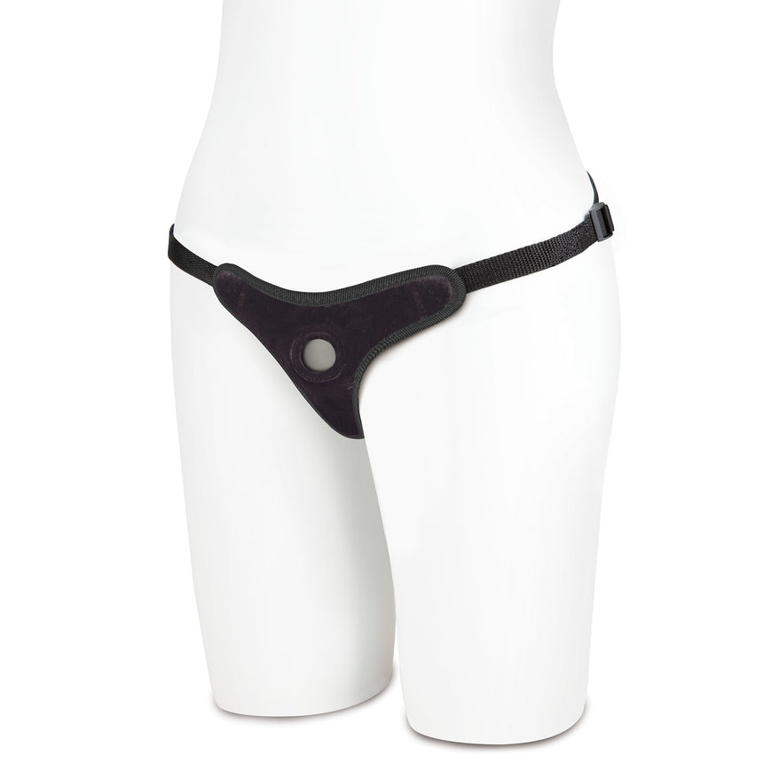 Black Velvet Bikini Strap-On Harness