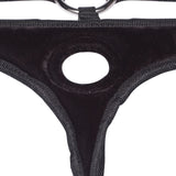 Black Velvet Bikini Strap-On Harness