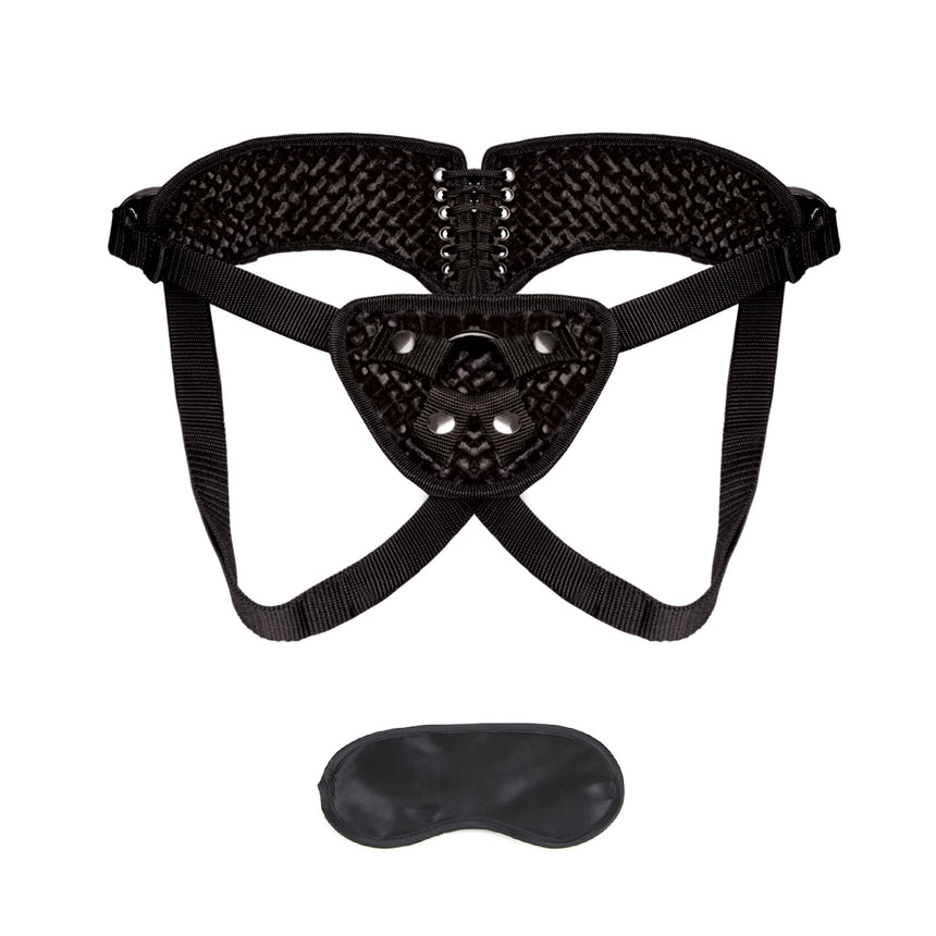 Diamond Velvet Strap-On Corset Harness