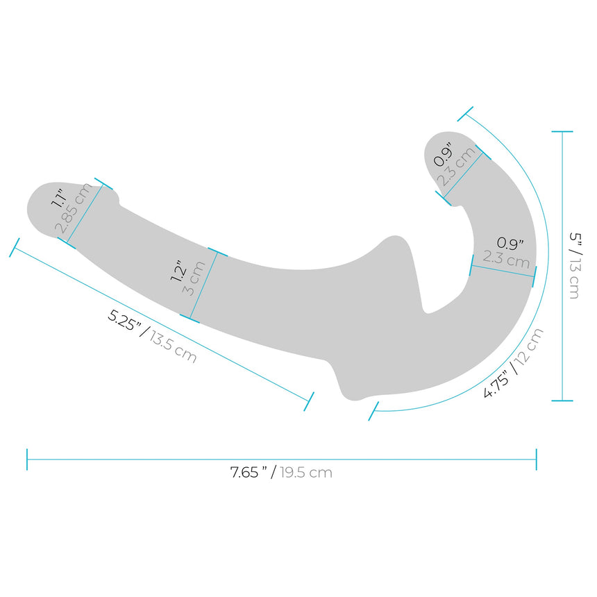 Strapless Strap-On With Internal G-Spot Dildo