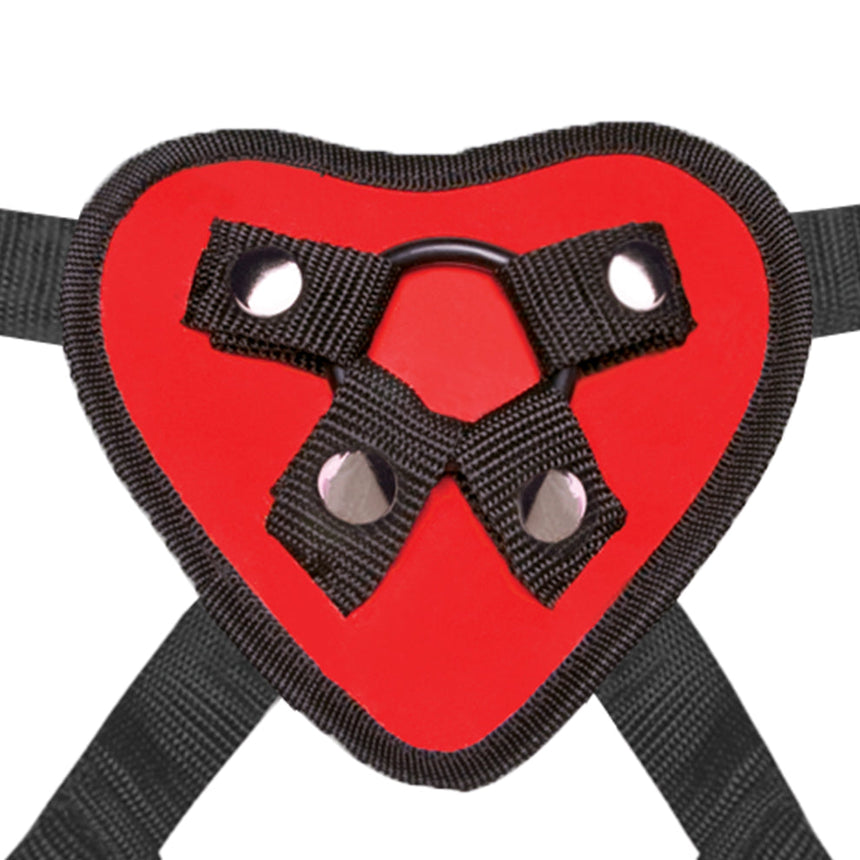 Red Heart Strap-On Harness & 5” Dildo Set